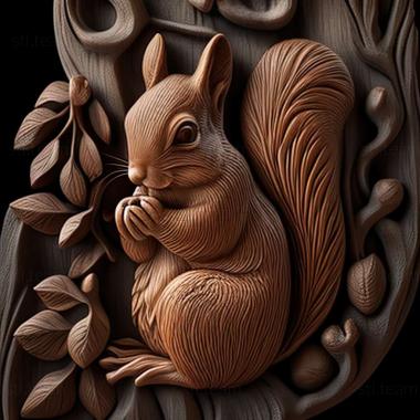 3D model squirrel (STL)